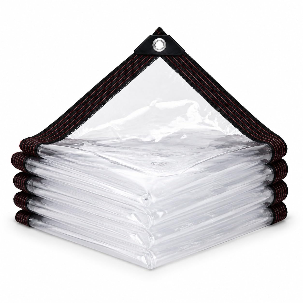 Clear Tarp Transparent Waterproof Tarpaulin Garden Gazebo Rainproof Clear Tarp Plant Cover PE Film Insulation Shed Cloth With Grommets(6.5x10FT 2x3.0M)
