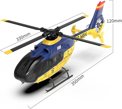 Miniatura 9 de Helicóptero sin escobillas RC, EC-135 136 2.4G 6CH Conducción directa 3D6G modelo de helicóptero (versión RTF)