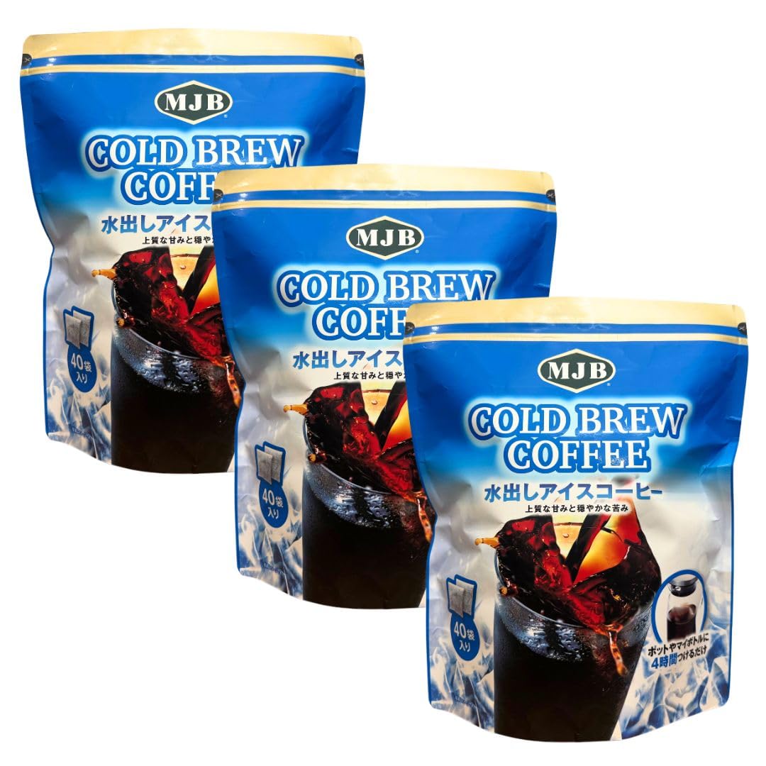 MJB Cold Brew Coffee 水出しアイスコーヒー 40袋　コストコ Amazon.co.jp: コールドブリュー 18g x 120パック （40バッグ 3袋） 水