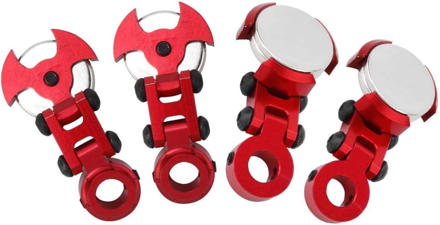 Rcステルスボディマグネット 車シェルボディマグネット軽量合金素材目に見えない丈夫なトラクサス用耐久性1 10rcカー 赤 独特の上品