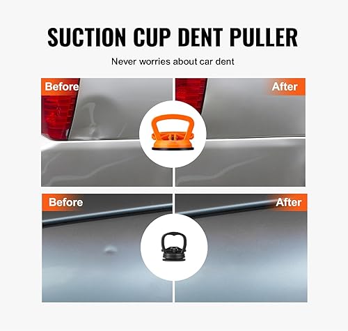 Miniatura 2 de Ventosa extractora de abolladuras de automóvil (3 pequeñas + 1 grande) con toalla, herramienta de reparación de abolladuras sin pintura para