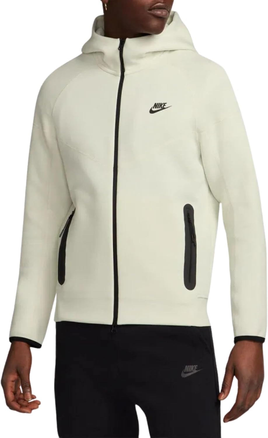 Nike Sportswear Tech Fleece Windrunner Men's Full-Zip Hoodie Size - Medium Light Orewood Brown/Sail/Black