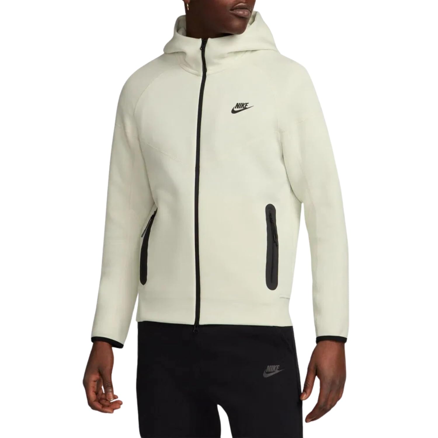 Nike Sportswear Tech Fleece Windrunner Mens Full-Zip Hoodie Size - Medium Light Orewood Brown Sail Black