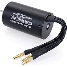 Surpass Hobby 3660 Brushless Motor 2600kv Waterproof 4 Poles sensorless Shaft 3.175 Motor for 1/10 RC Racing Car