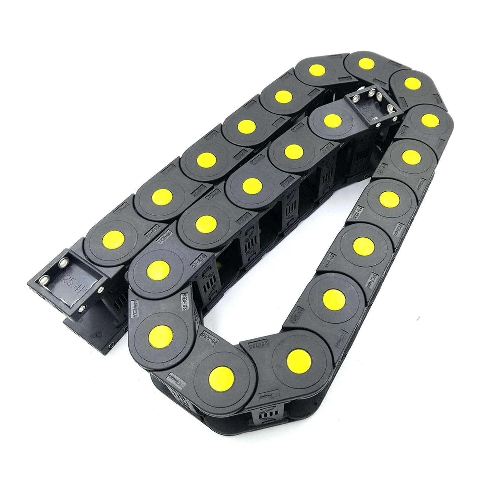 Cavo della catena di trascinamento Portacavo portacavi serie 25 da 1 metro Trascina X Ponte a catena aperto su entrambi i lati Parti di trasmissione Cavo di traino(R75,25x25 mm)