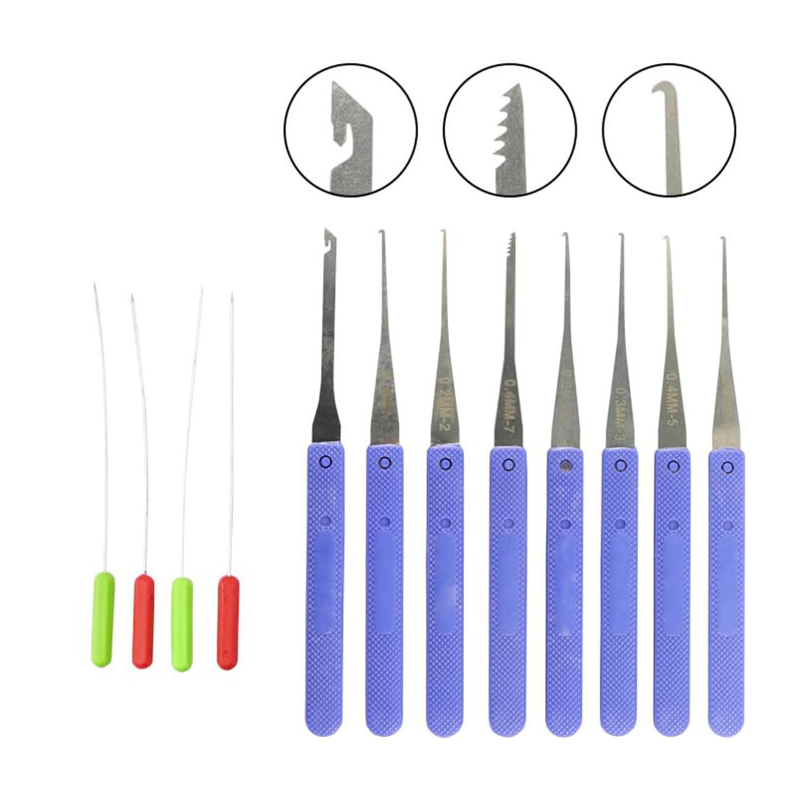 Set di 12 estrattori per chiavi rotte, kit professionale per estrarre chiavi con ganci e aghi, strumento universale per chiavi inceppate/spezzate in auto, case e casseforti (custodia portatile inclusa