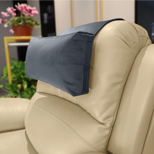 Miniatura 19 de Almohada para Reposacabezas con Relleno de Algodón Perlado - Cojín Antideslizante para Reposacabezas para Sillones Reclinables, Sofás y Sofás de Dos