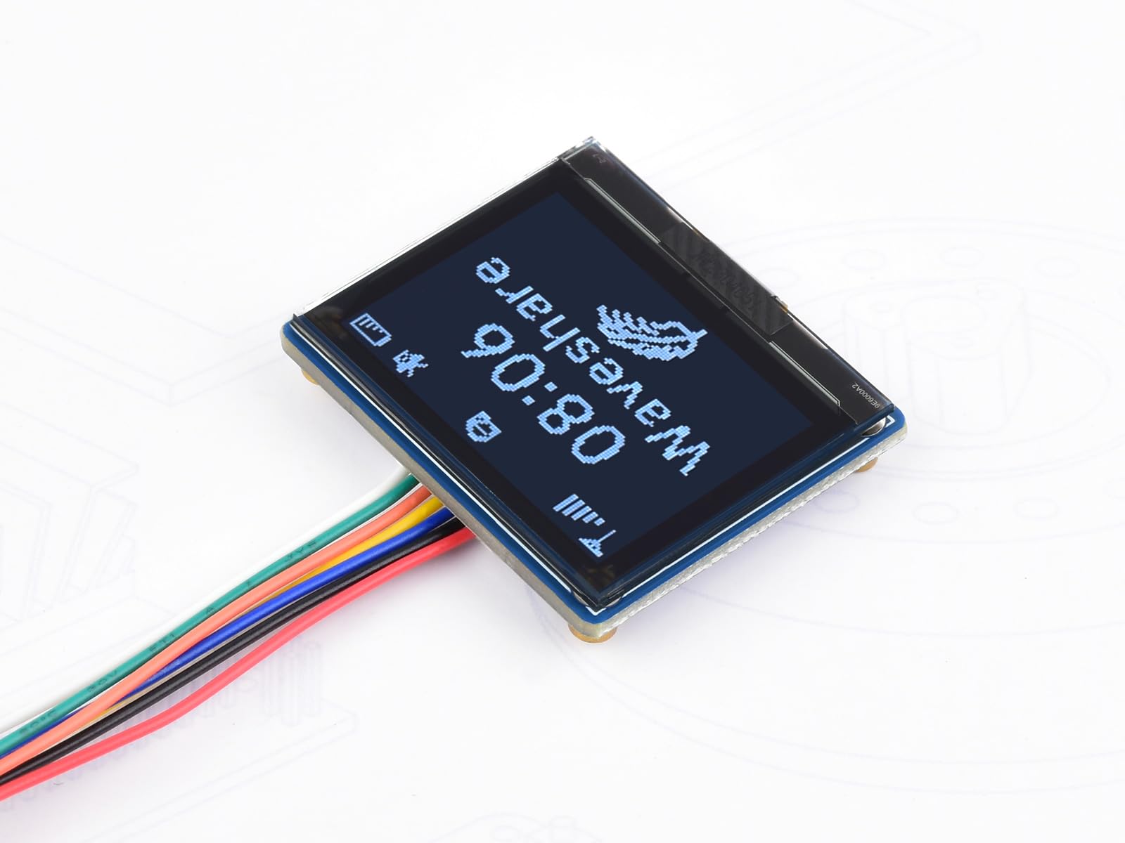 Waveshare 1.32inch OLED Display Module Compatible with Raspberry Pi, 128×96 Resolution, 16 Gray Scale, SPI / I2C Communication