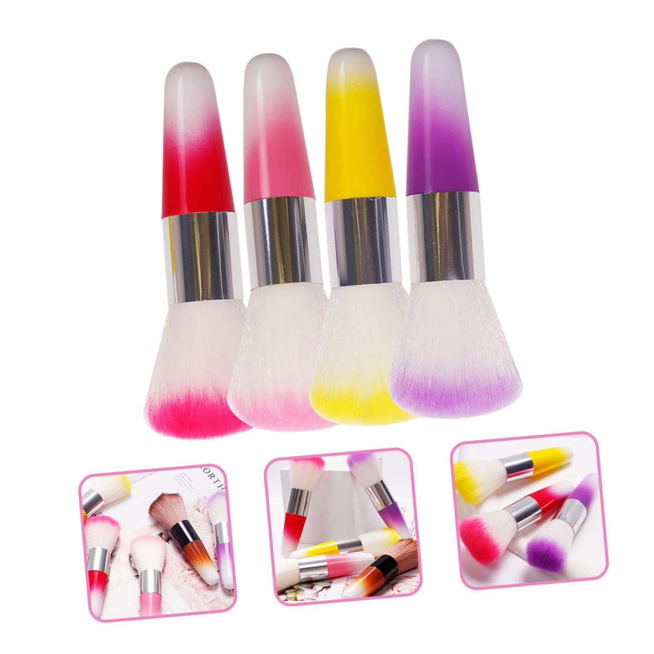 POPETPOP 20 Piezas Cepillo De Manicura Cepillo De Rubor Herramientas De Arte De Uñas Pincel Acrílico Pincel De Maquillaje Rubor Base De Maquillaje Ligero Cepillar El Plastico