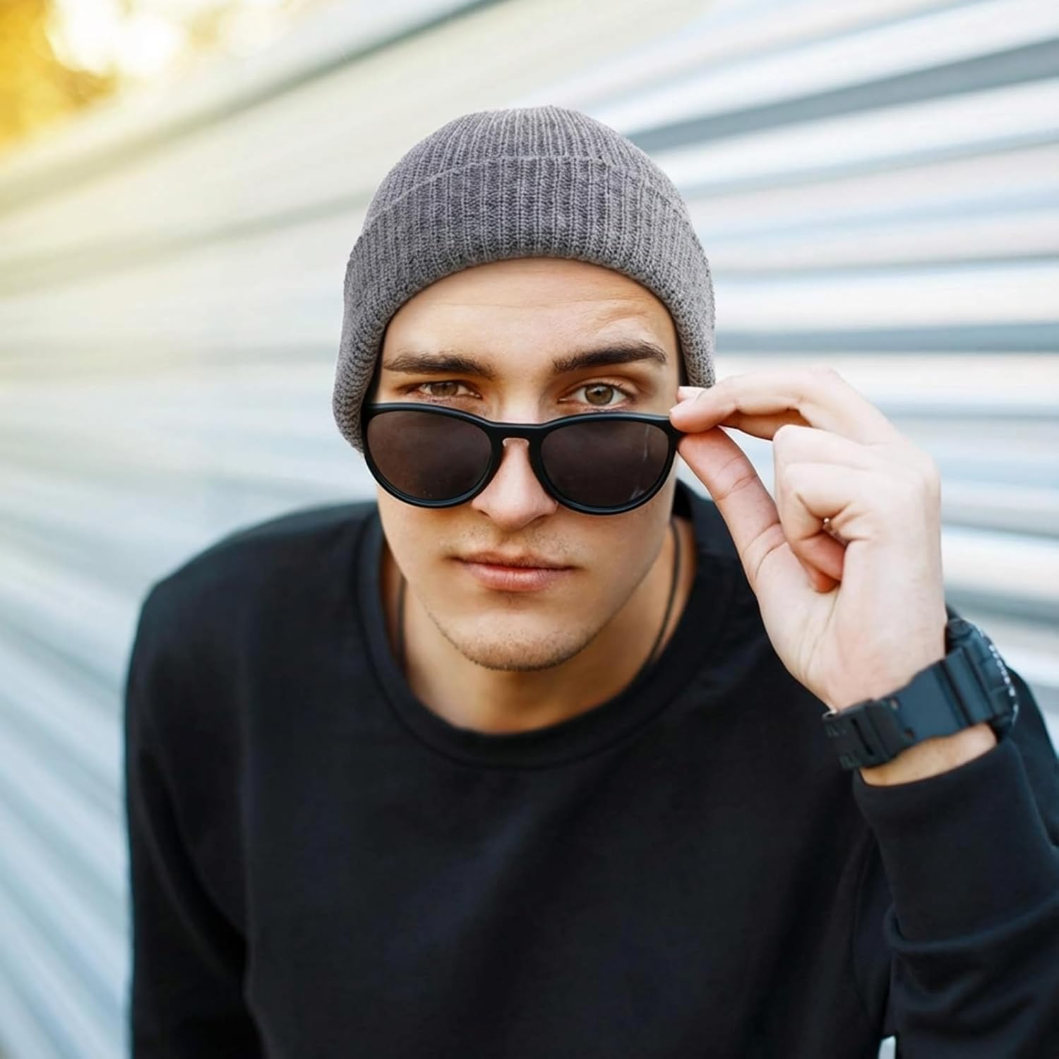 SATINIOR 4 Pieces Trawler Beanie Watch Hat Roll up Edge Skullcap Fisherman Beanie Unisex - Image 4