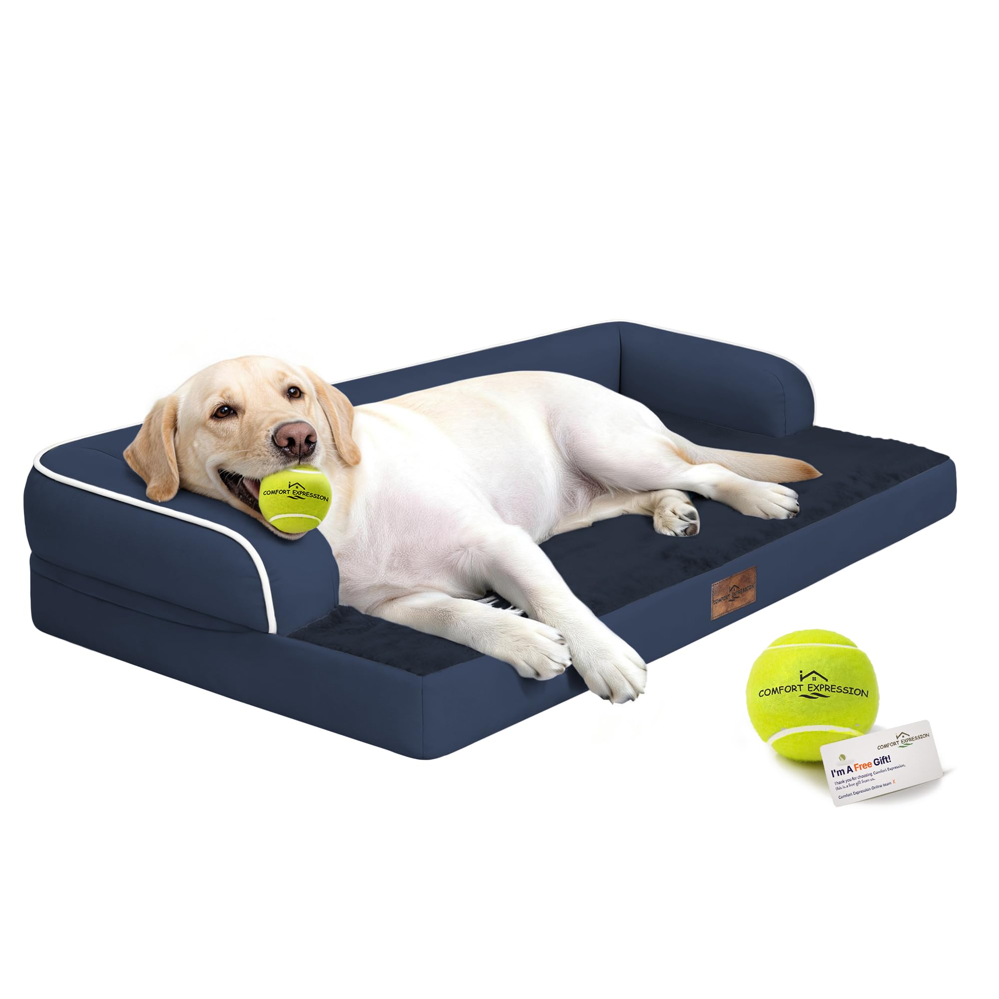Comfort Expression Waterproof XXL Dog Bed with Bolster for Extra Large Dogs — image 1