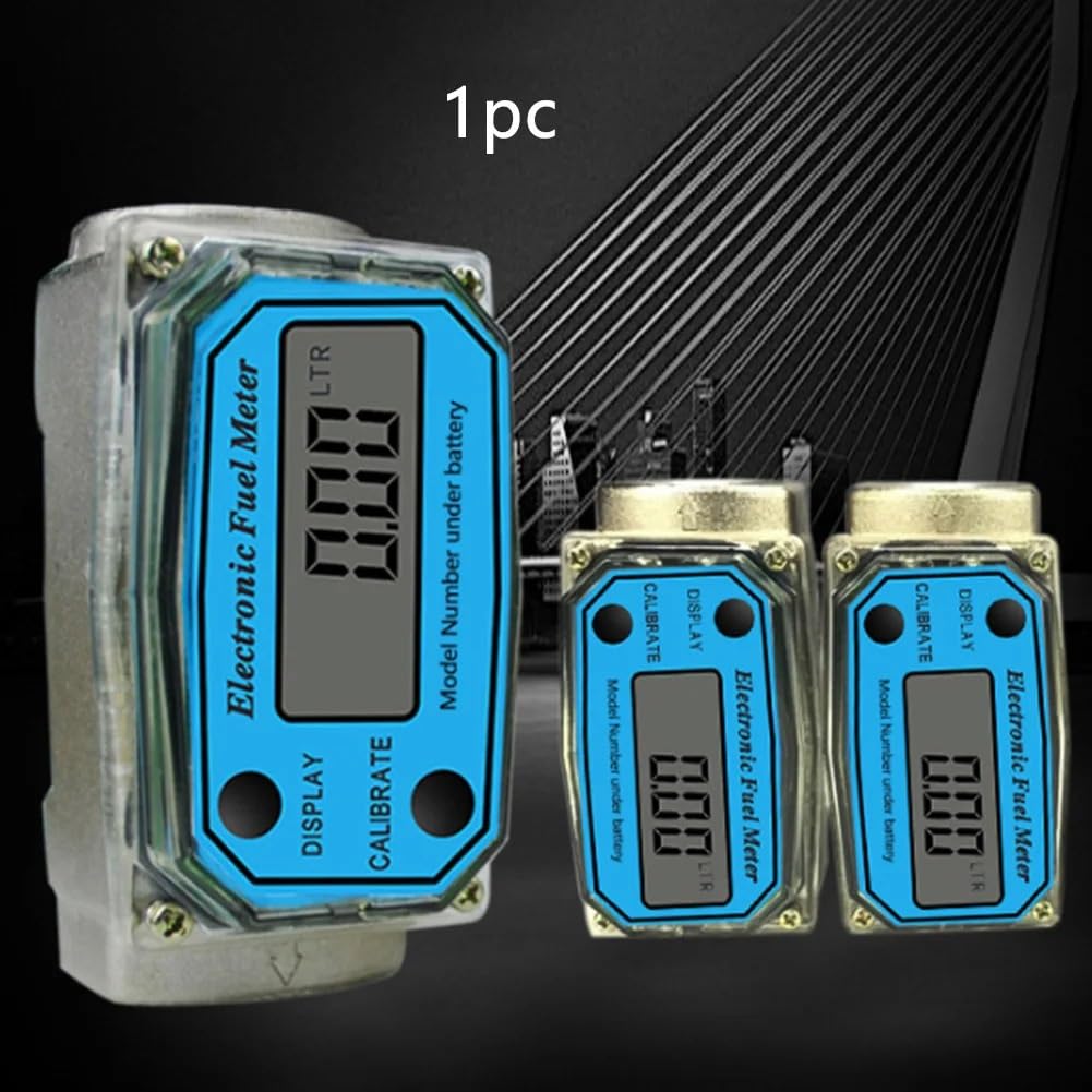 Medidor De Agua, K24 LCD, Fácil De Usar, Pantalla Digital Electrónica De Alta Precisión, Medidor De Flujo Multipropósito De Aleación De Aluminio (1,5 Pulgadas)