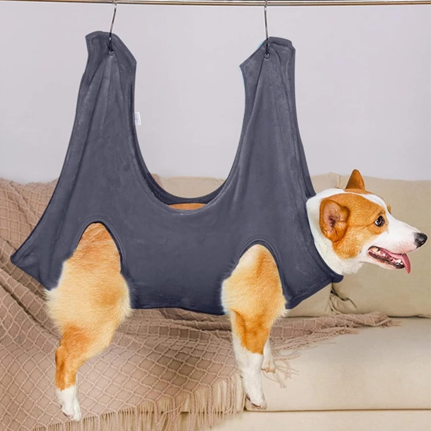 Pet Grooming Hammock Helper for Dogs Cat with Nail Clipper,Pet Grooming Hammock Restraint Bags for Bathing Washing Grooming and Trimming Nail with 2 S-Shaped Hooks