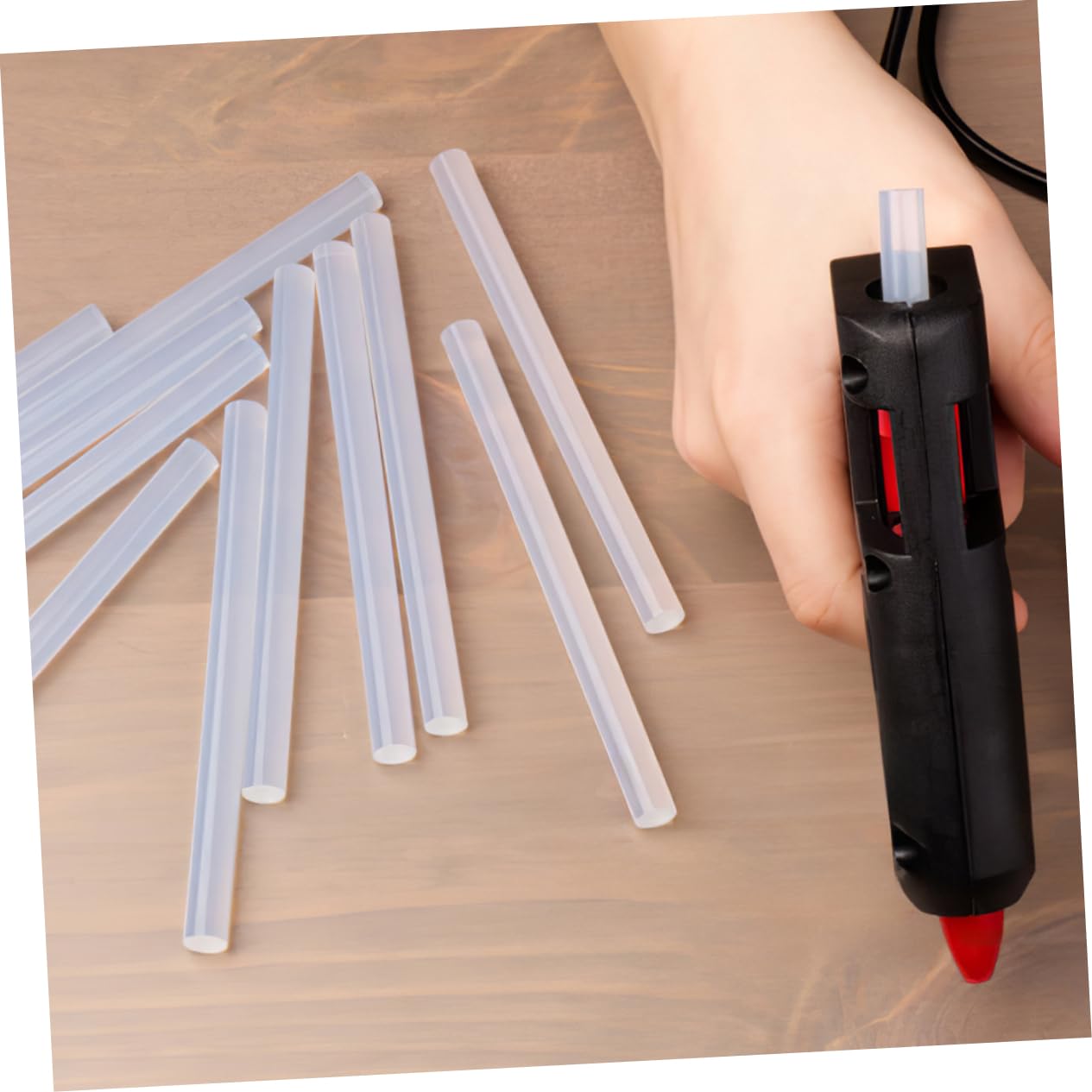 Bâton de Colle Thermofusible Blanc, Lot de 100 Pièces pour Bricolage