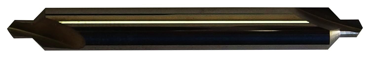 31640 Micro Grain Solid Carbide 90 Degrees Plain Type Combined Drill Bit and Countersink, Uncoated (Bright) Finish, Round Shank, Spiral Flute, 120 Degrees Point, 7/64" Size, 2" Length (Pack of 1)