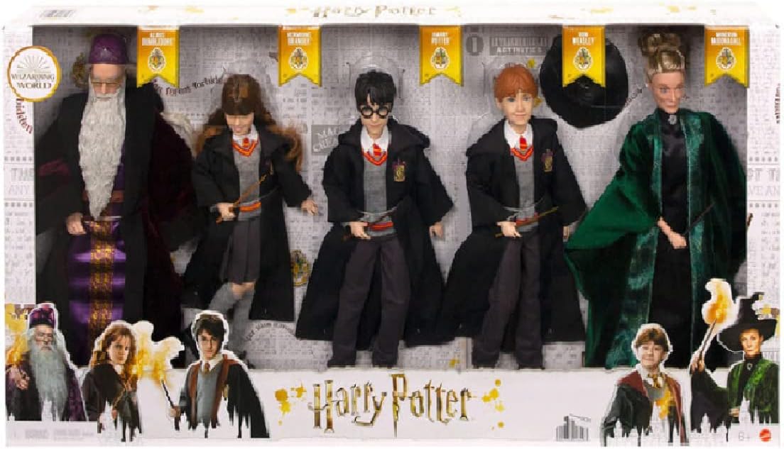 Harry Potter Posable Plastic Figure Set of 5 For Kids 6+ Years - 12 Inch(32.4cm)