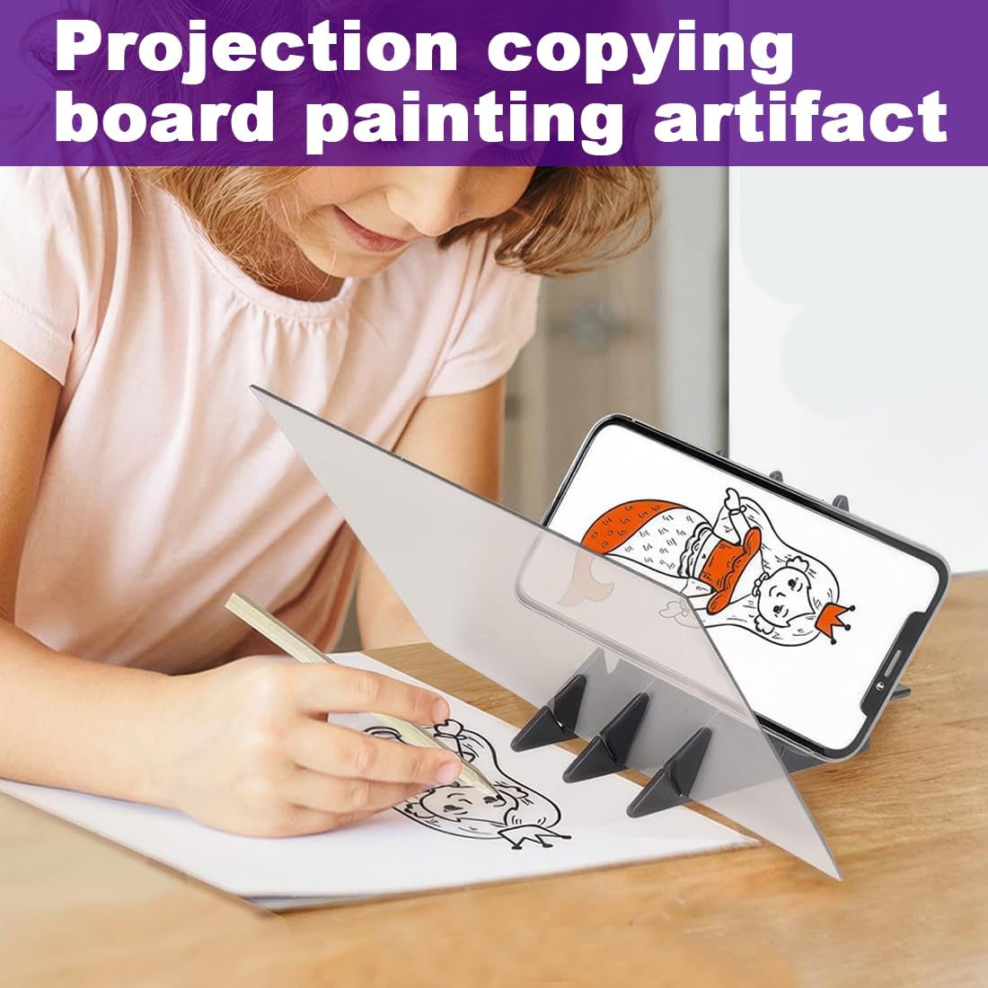 CFEWV Tavolo da Disegno Ottico per Telefono e Tablet, Tavoletta Luminosa per Disegnare e Ricalcare, Strumento per Schizzi per Bambini, Studenti e Artisti, Design Compatto