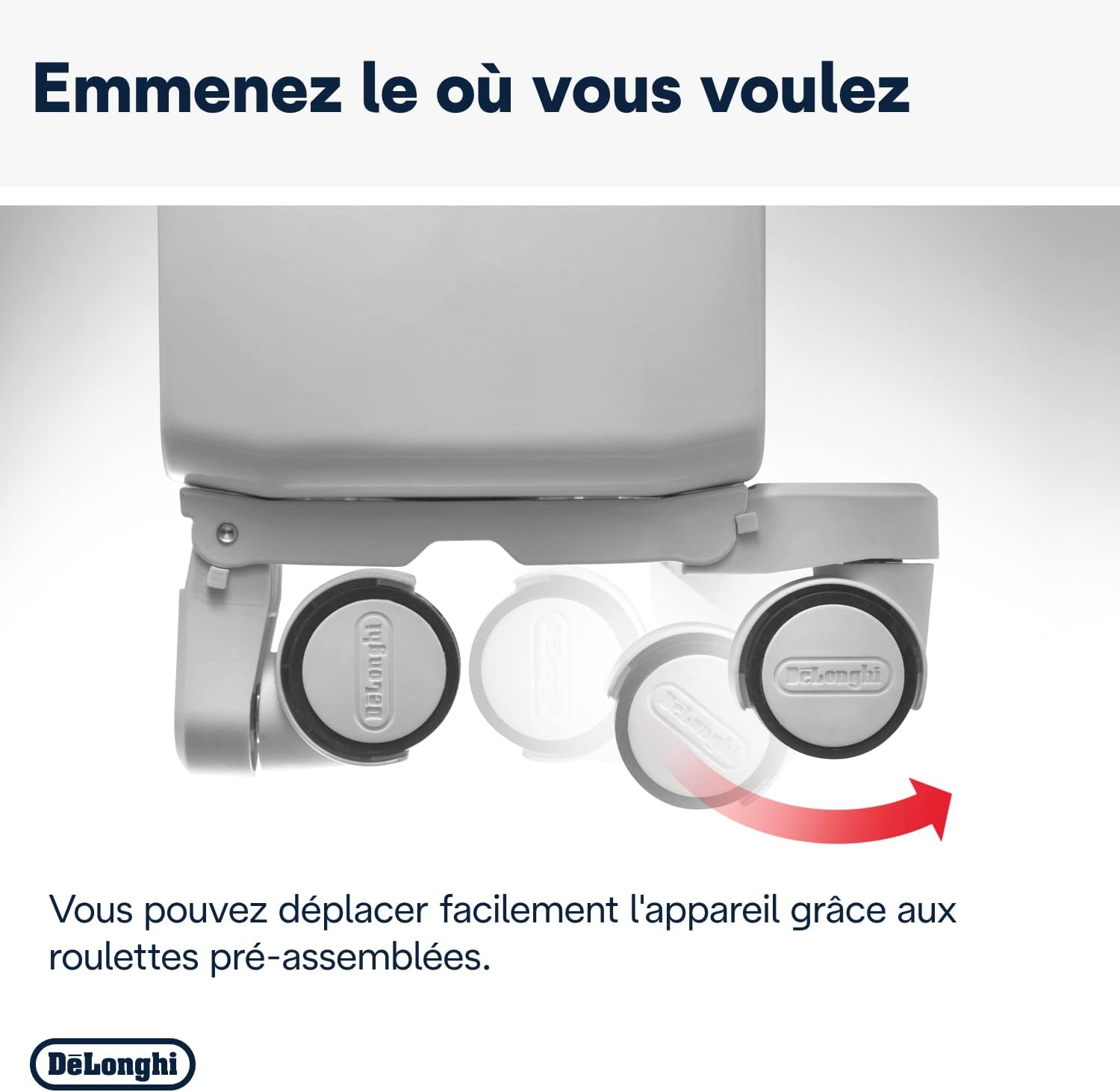 Mobilité et roues pliantes pré-assemblées pour un déplacement facile