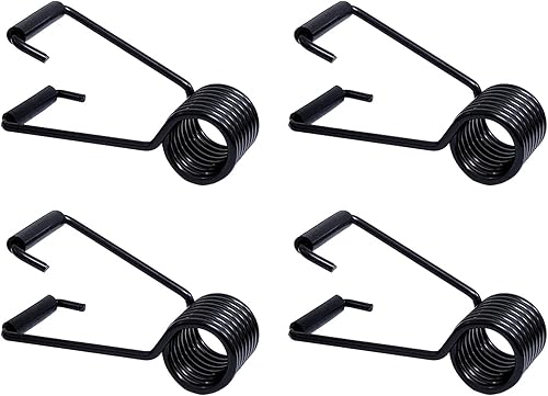 4 paquetes de cierrapuertas de resorte universal, resorte de mariposa con parachoques de goma, color negro
