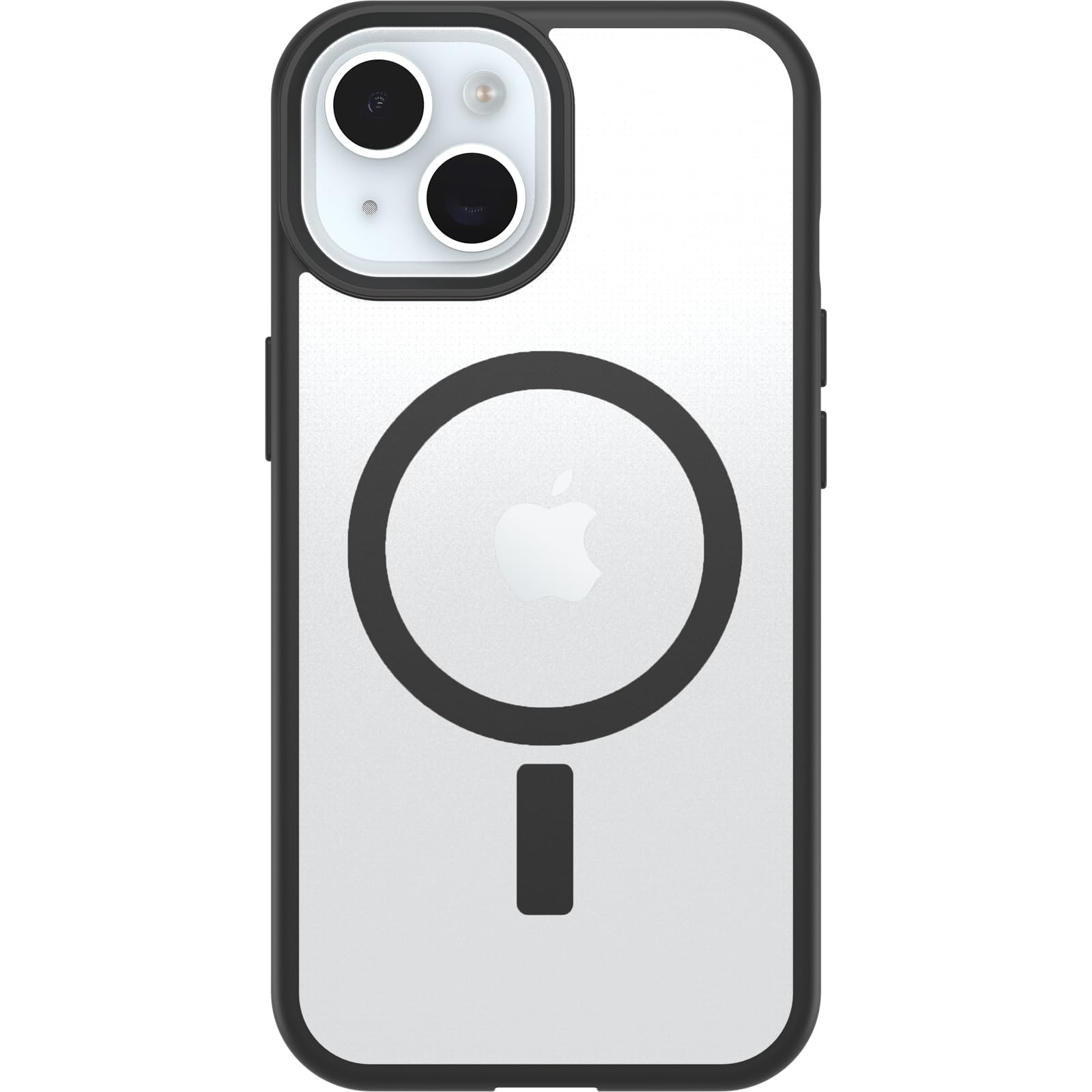 OtterBox React Series MagSafe Cover per iPhone 17e, 16e, 15, 14, 13, resistente a shock e cadute fino, cover ultrasottile, testata a norme MIL-STD 810G, Trasparente, Nero
