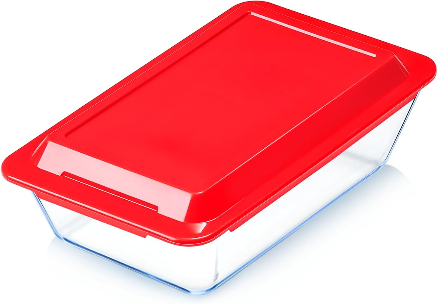 NUTRIUPS 5.7QT Rectangular Deep Large Glass Baking Dish with Lid