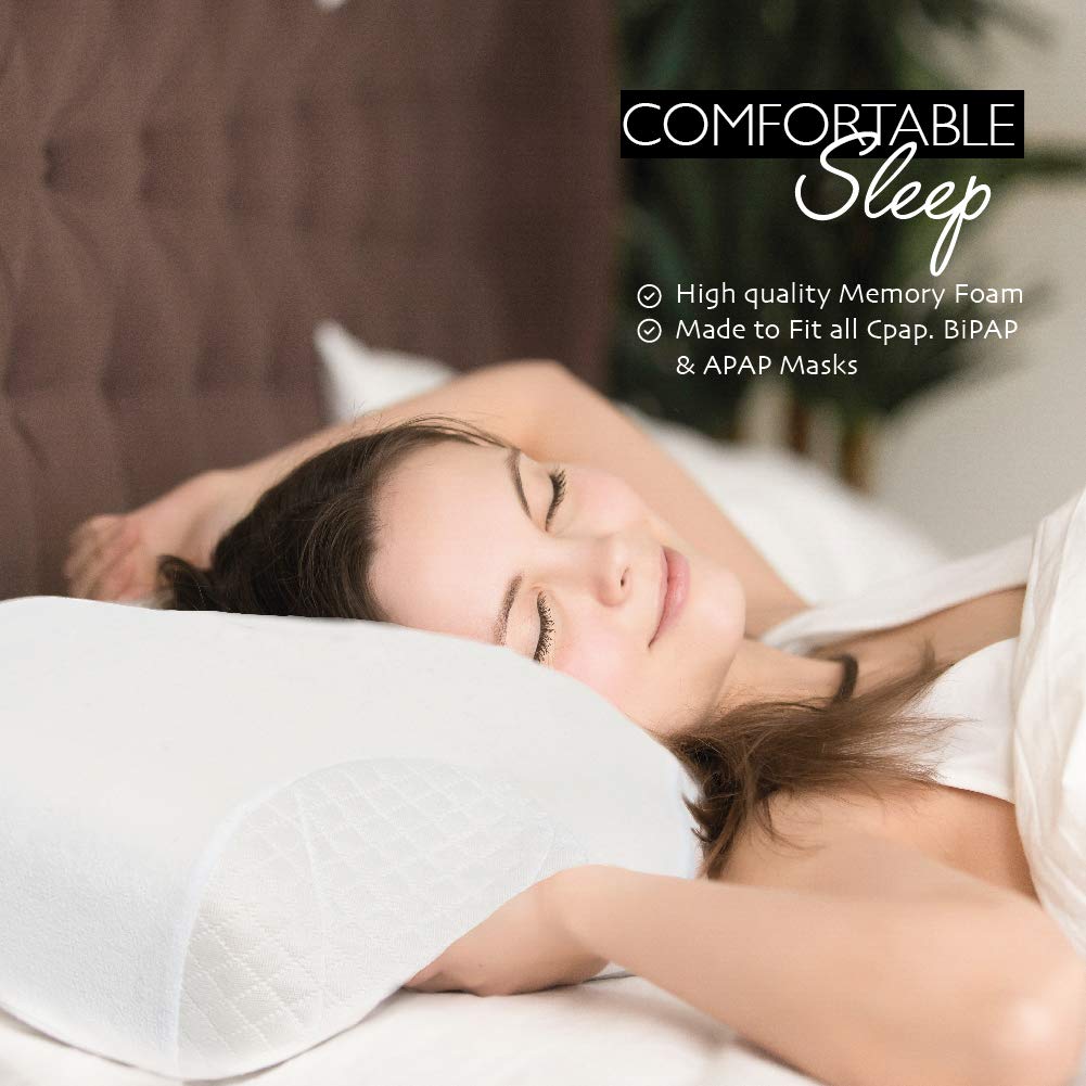 Ergonomic CPAP Pillow for Side Sleepers Full Mask Compatible Comfy