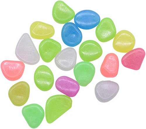 hhseyewell Bolsa de rocas Tamizando Piedras, Material de resina no radiactiva, Césped resplandeciente Tanque de peces Acuario brilla en la oscuridad