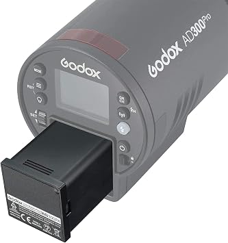 GODOX AD300Pro AD300ProII Original Battery WB300P 14.4V/2600mAh/37.44Wh Li-ion Battery Pack, High-Capacity Power Solution for AD300Pro, AD300ProII, AD200Pro, AD200ProII Outdoor Flash