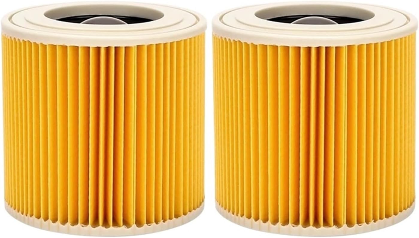 Wet Dry Vacuum Cleaner Replacement Cartridge Filter Household Cleaning Tools Accessory，Compatible with Karcher WD WD2 WD3 WD1 MV3 MV2 Series(2 pcs)