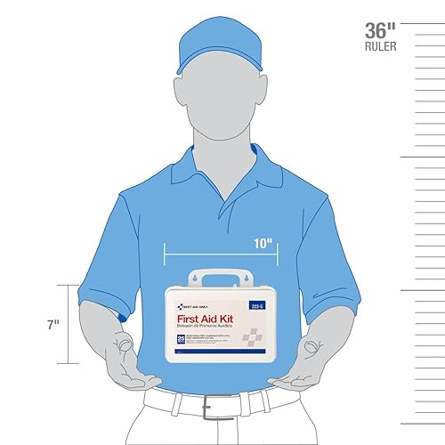 Miniatura 4 de First Aid Only Kit de primeros auxilios grande para 25 personas, kit de 107 unidades