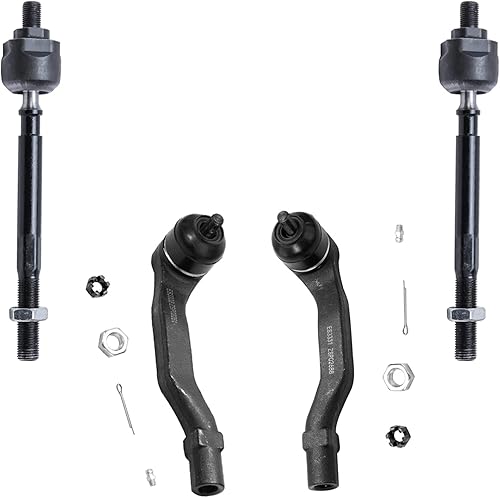 Miniatura 60 de Detroit Axle - 4 barras de acoplamiento delanteras para Hyundai Elantra Forte Koup Forte5, 4 extremos de barra de acoplamiento interiores y