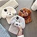 UnnFiko Schutzhülle für iPhone 13 Mini, supersüßer Teddyhund, flauschig, warm, Plüsch, weiche TPU-Winterhülle, Schutzhülle (Teddy Brown, iPhone 13 Mini)