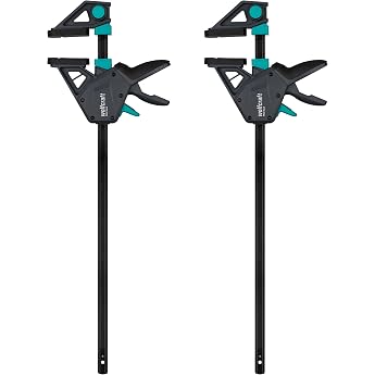 wolfcraft Pro Max Single-Handed Clamps 450 mm Span 250 kg Clamping Force