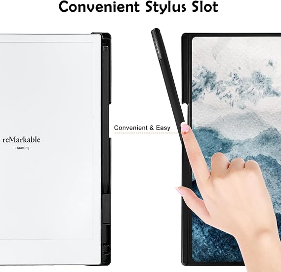 Case for Remarkable 2 Paper Tablet 10.3 2020 Released,Lightweight and Hard Back Shell Protective Book Folio Cover with Built-in Pen Holder, with Remarkable 2 Pen Tips.