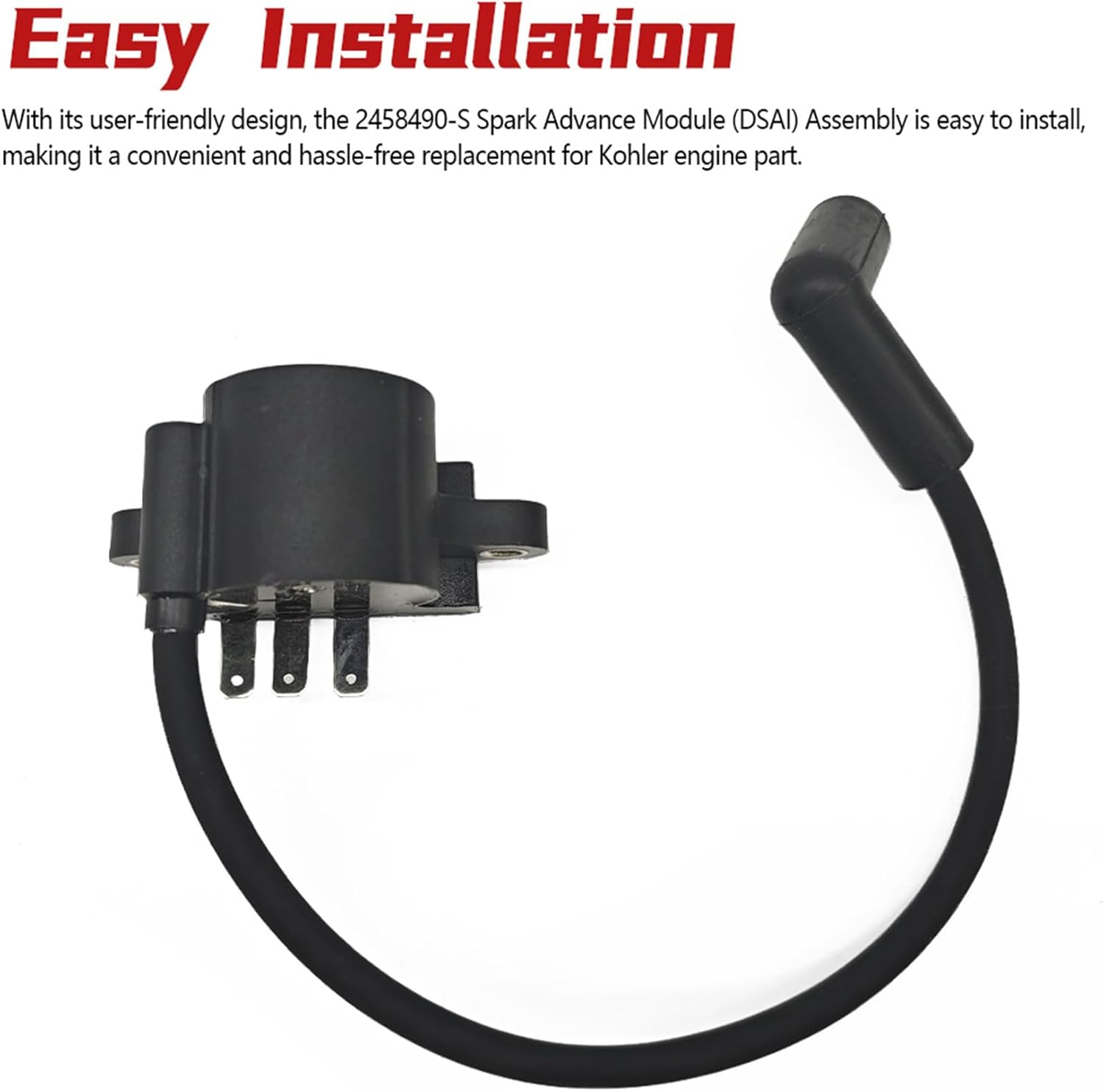 24-584-90-S 24-755-172-S 24-755-173-S Ignition Coil DSAI Module Fit for Kohler CH740 CV740 SV735 SV740 GT1554 Engine Replace 24-584-49-S 24-584-53-S 24-584-64-S 24-584-89-S