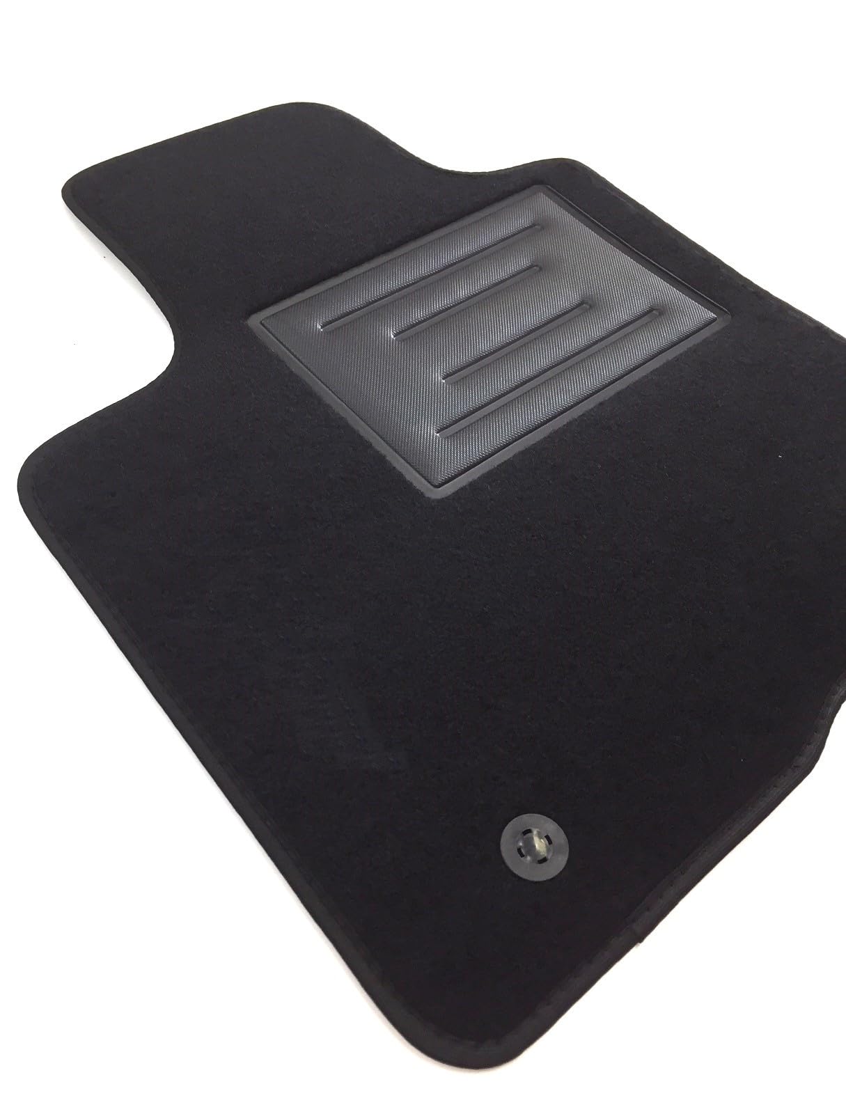 ASC Tappetino Lato Guida Compatibile con Lancia Ypsilon 2012-2023, Moquette, Bordo Antiscivolo, Battitacco in Gomma