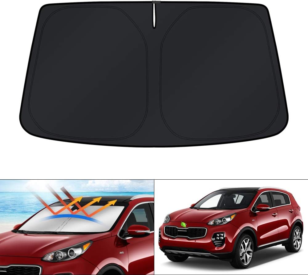 KUST Custom Fit Windshield Sun Shade for Kia Sportage 2018-2022 Sunshade Sun Visor Protector Foldable Blocks UV Rays Keep Your Car Cooler
