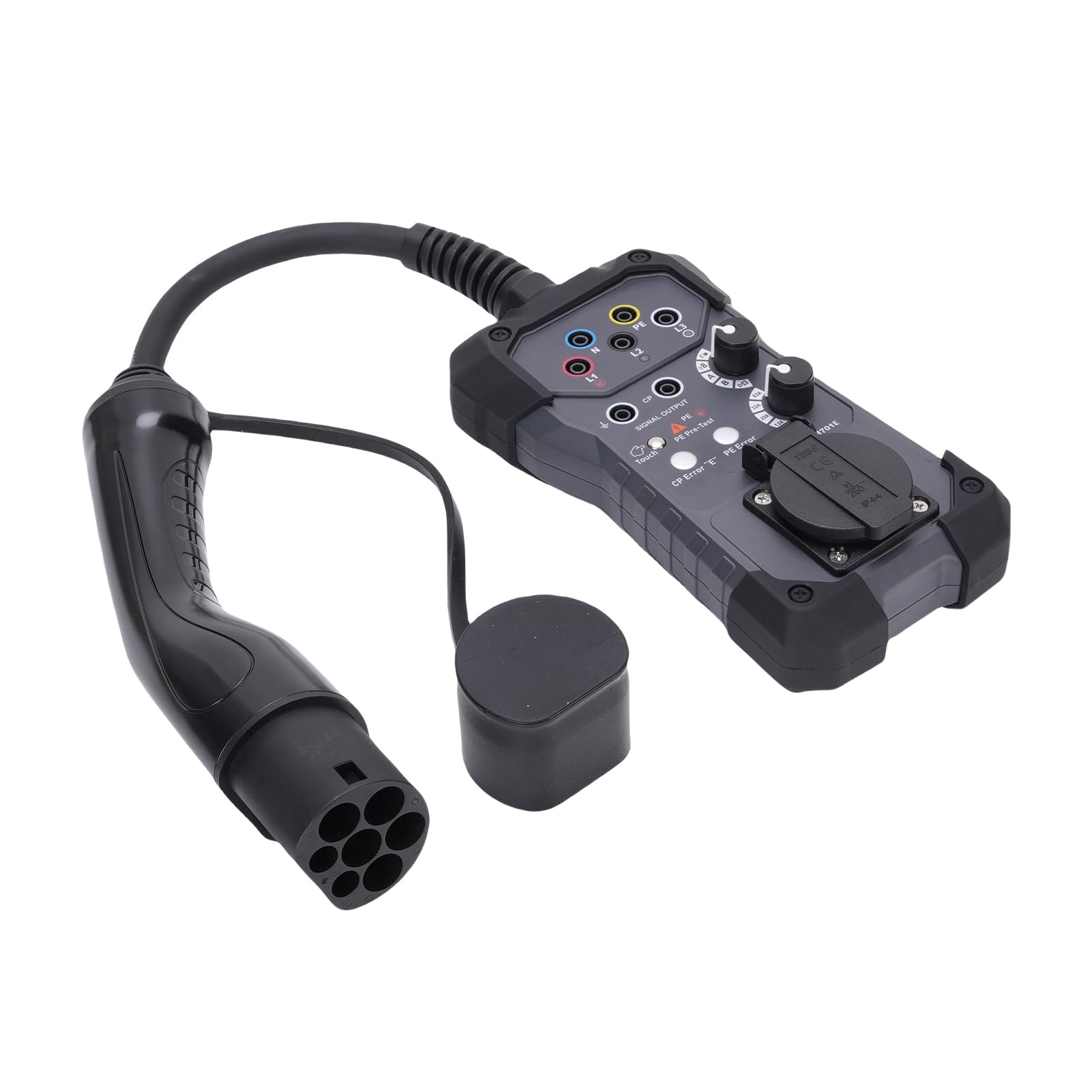Adaptateur de testeur EVSE, testeur de Tension, Kit de Test de Station de Charge EV, Prise Universelle de 4mm, indicateur LED, commutateurs rotatifs