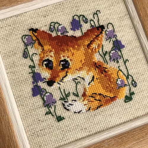 Image of RIOLIS 1776 Little Fox Counted Cross Stitch Kit 5.12 x 5.12 in