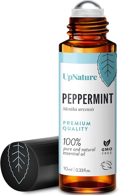 UpNature Peppermint Oil Roll On for Pregnancy Nausea & Morning Sickness | 100% natural peppermint essential oil roll-on for nausea, morning & motion sickness relief - pregnancy essentials, chemo