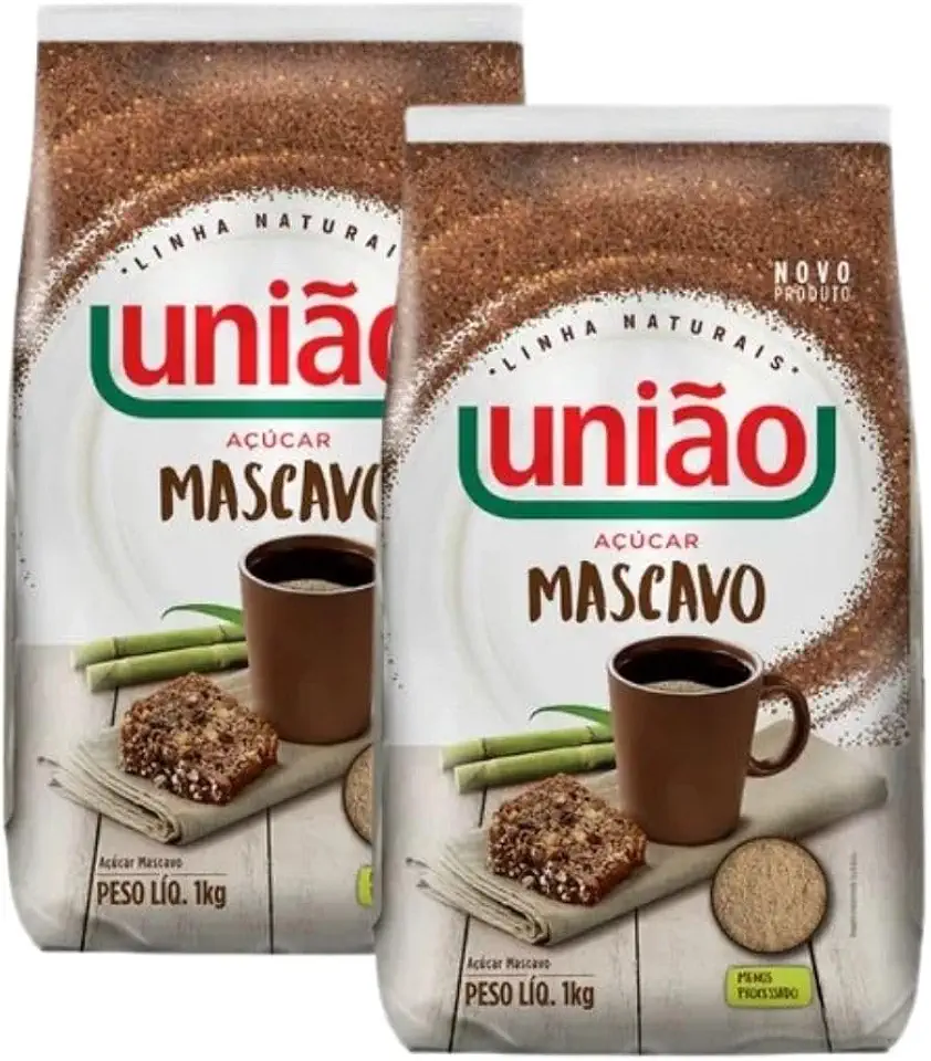 Açúcar Mascavo União | Kit com 2 Unidades | Pacote de 1kg cada