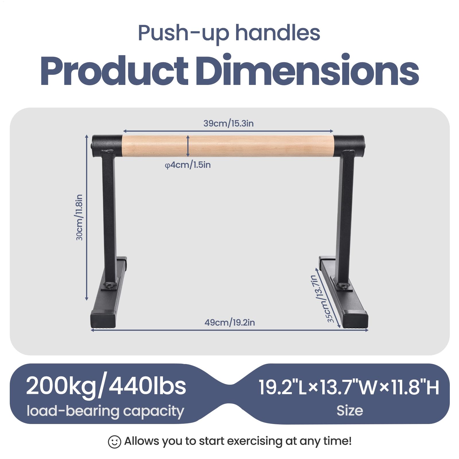 Parallettes, Parallettes Calisthenics, Holz Rutschfeste Liegestützgriffe, Calisthenics Griffe Für Handstand, L-Sit, Gymnastik Und Krafttraining, Liegestützgriffe Push-up Bars Für Calisthenic