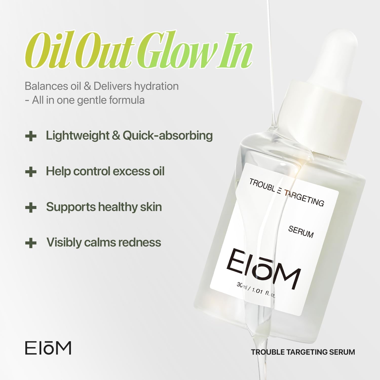 Trouble Targeting Serum with Tea Tree Oil & Salicylic Acid, Korean Acne Serum for Acne-Prone and Oily Skin, Daily Skin Care for Breakout-Prone Skin, Valentine’s Gift (30ml / 1.01 fl.oz.) - Image 2