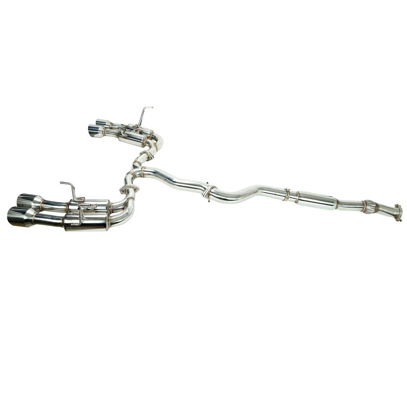 BLACKHORSE-RACING Titanium Tip Cat Back Exhaust Pipe for 2015-2019 Subaru WRX STI Gemini R400