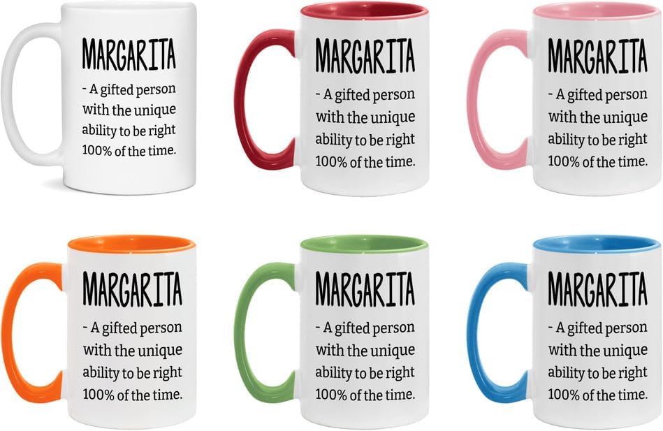 Personalized Funny margarita Definition Mug Sarcastic Cup for margarita 11oz White/Light Blue