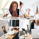 NOZEWOWA Support de téléphone portable pliable pour bureau, Support de téléphones réglables en angle de hauteur, Support portable de téléphone cellulaire compatible avec iPhone 16 15 14 Pro Max Plus, 13 Pro Max Mini