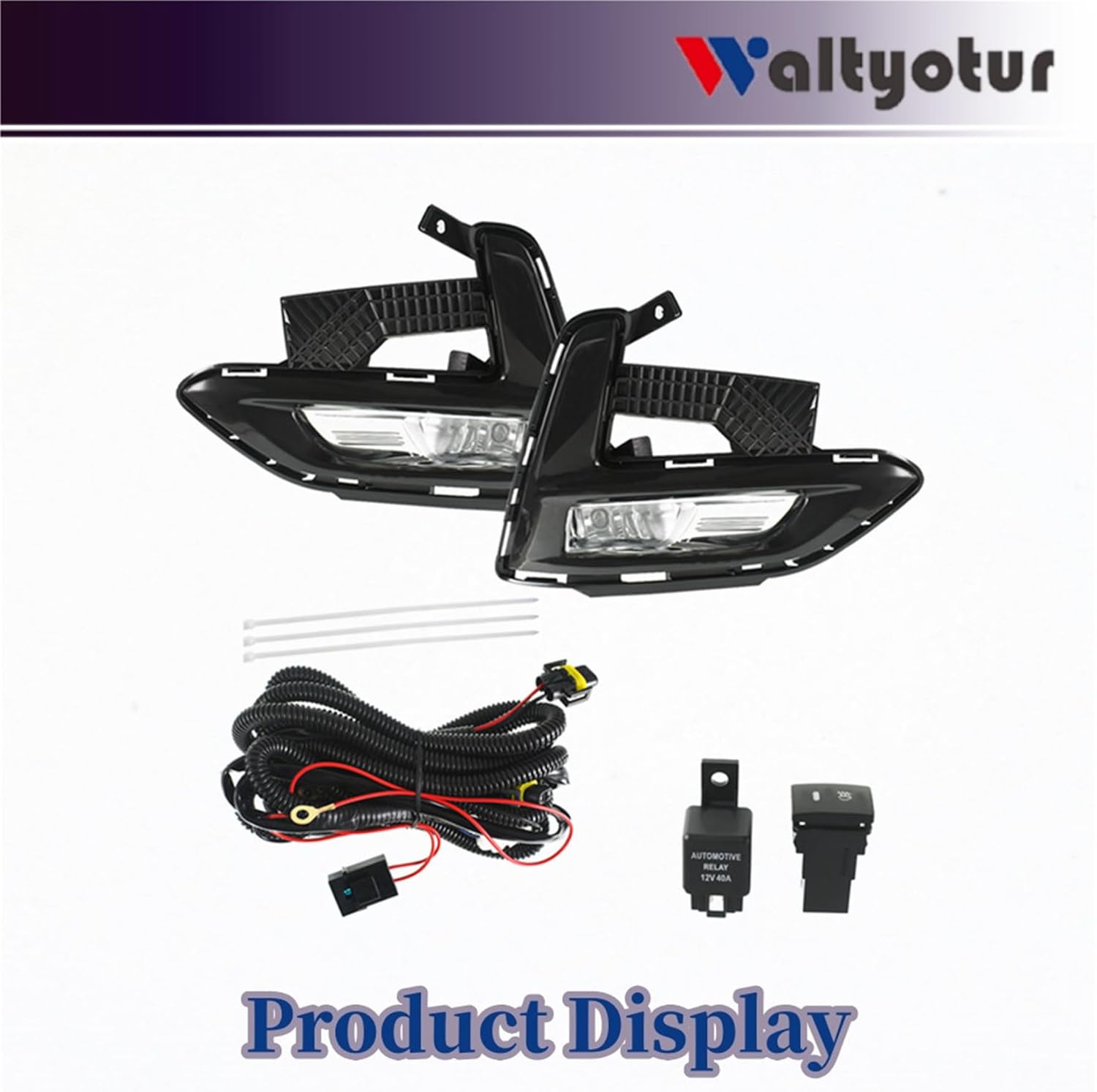 waltyotur 2Pcs Replacement for 2020 Sentra Fog Lights Front Bumper Driver Left and Passenger Right Side Halogen Fog Lamps Replacement for 1-6132157-407693