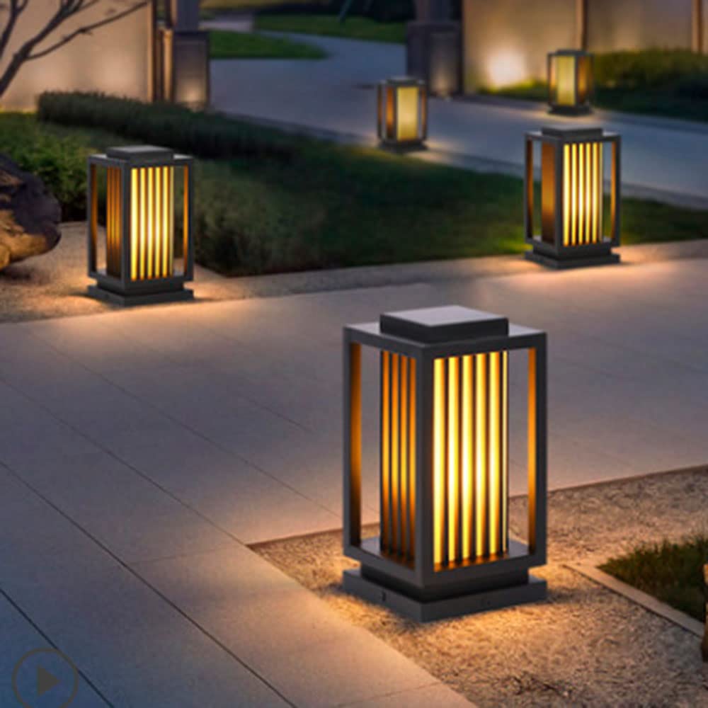 Zewnętrzne lampy podłogowe Oświetlenie zewnętrzne, lampa podłogowa Lampa podłogowa Cap Light z pokładem dokującym Wodoodporna Reflektor kolumnowy E27 Tradycyjny do ogrodu i ganku