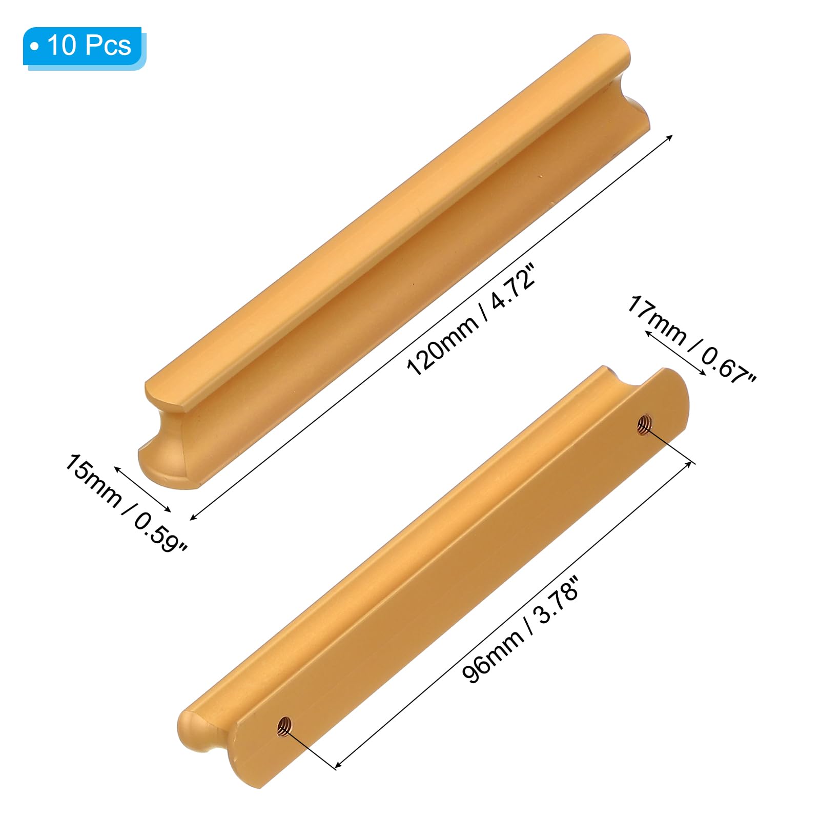 PATIKIL Door Handles 3.78 Inch (96mm) Hole Center - Image 2