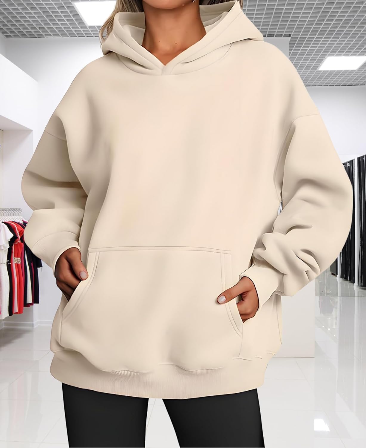 Women's Oversized Hoodie Fleece Sweatshirt Fall Winter Soft Pullover Casual Fashion Sweatshirt for Women - Image 6